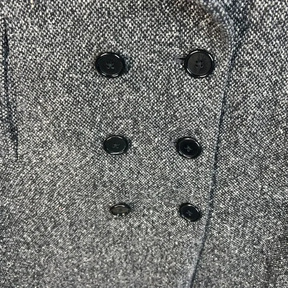 J.Crew Womens Wool Blend Tweed Peacoat Black White Salt and Pepper Large RN77388 - Picture 3 of 8